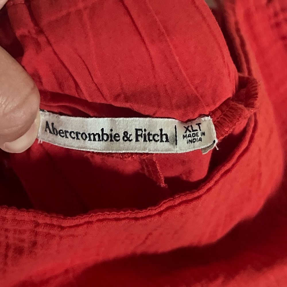 Abercrombie & Fitch Red Gauze Maxi Dress - Picture 4 of 6